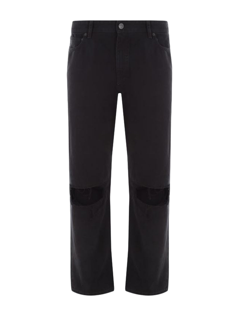 LOOSE FIT BUCKLE PANTS IN BLACK – Suit Negozi Row