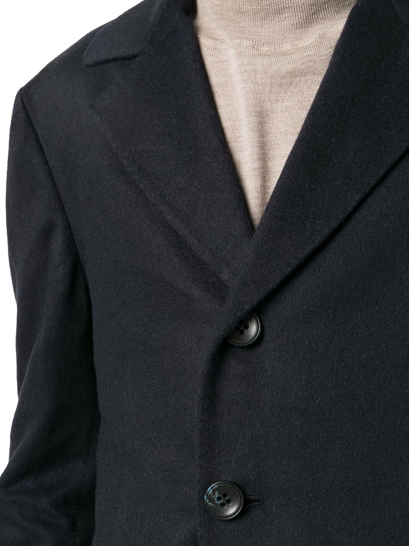 single-breasted cashmere coat