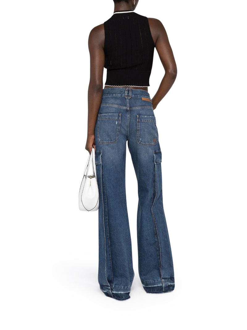 CARGO FLARE JEANS