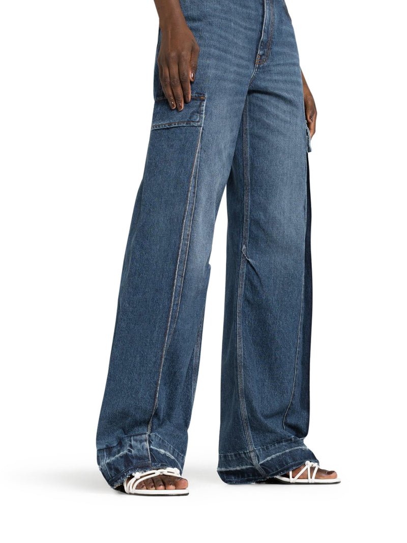 CARGO FLARE JEANS