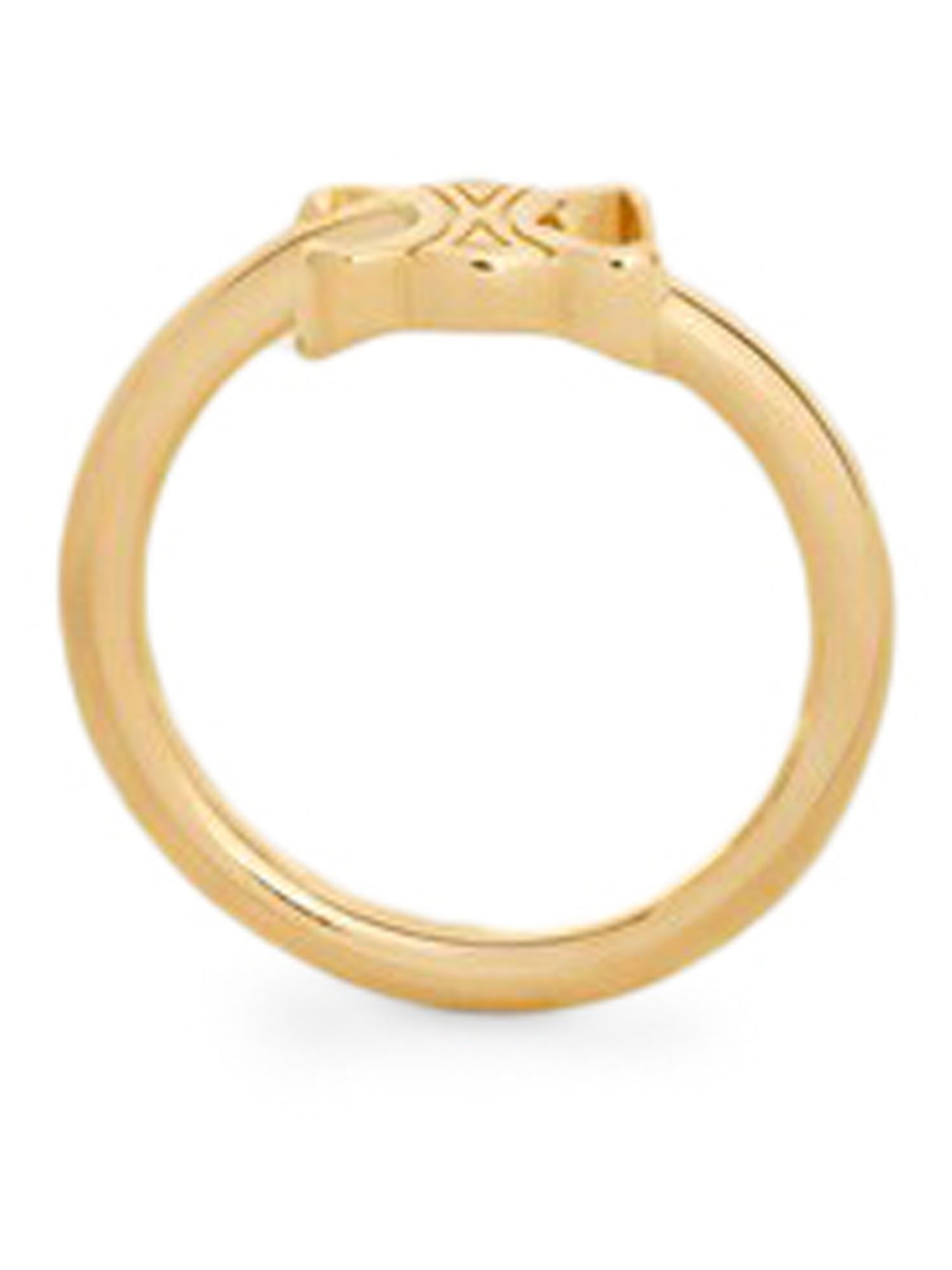 TRIOMPHE ASYMMETRIC RING IN GOLD BRASS GOLD FINISH