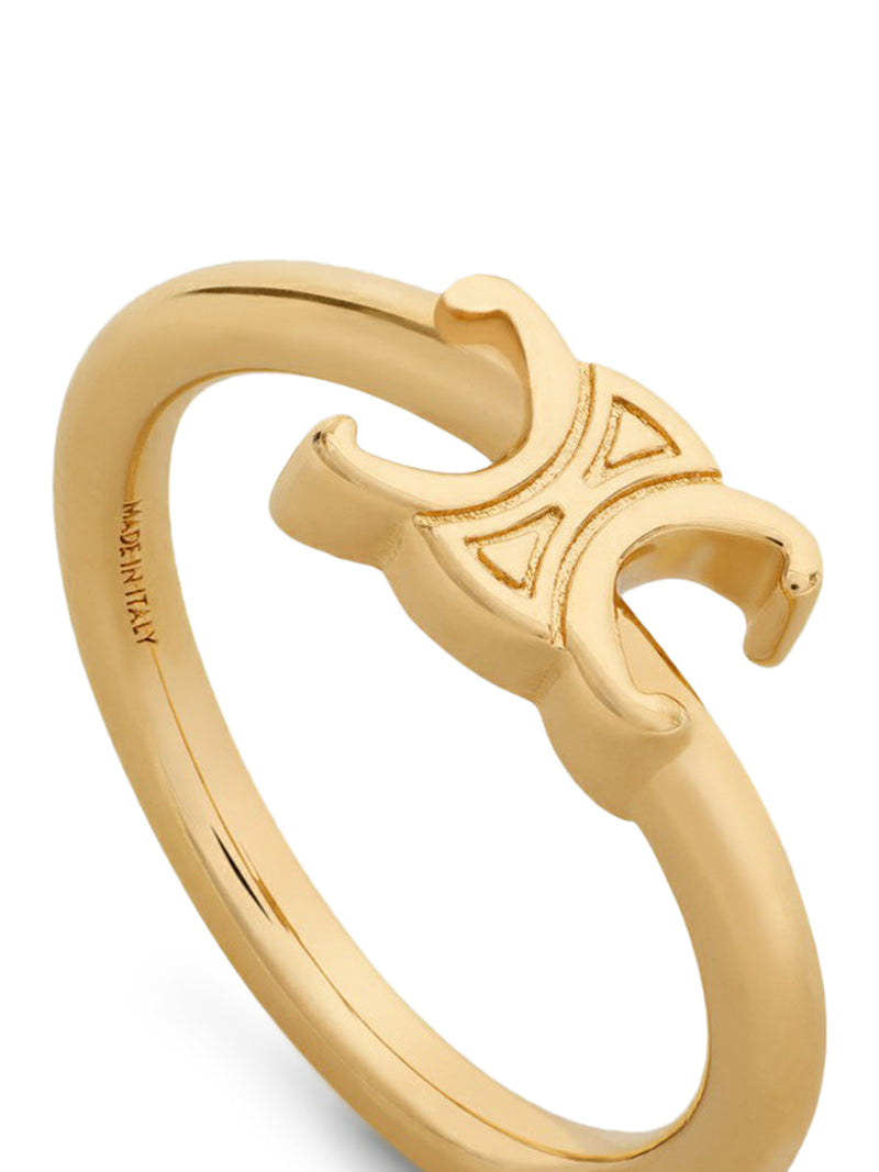 TRIOMPHE ASYMMETRIC RING IN GOLD BRASS GOLD FINISH