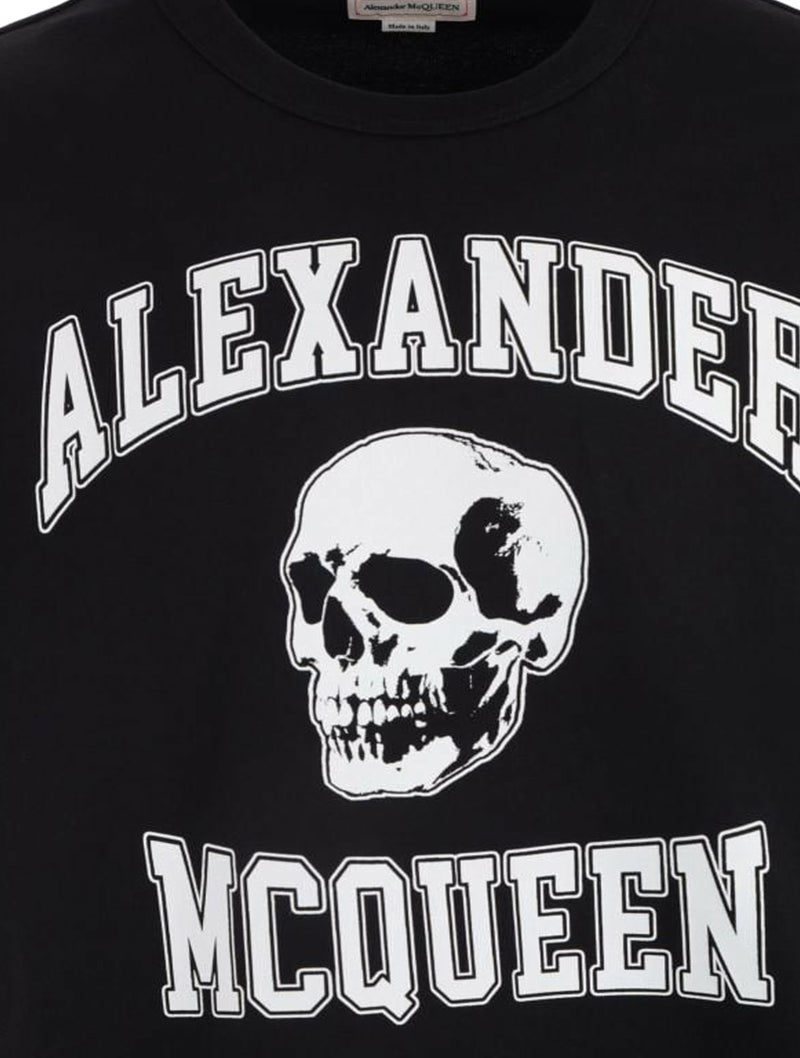 Alexander McQueen Skull Logo T-Shirt White & Black