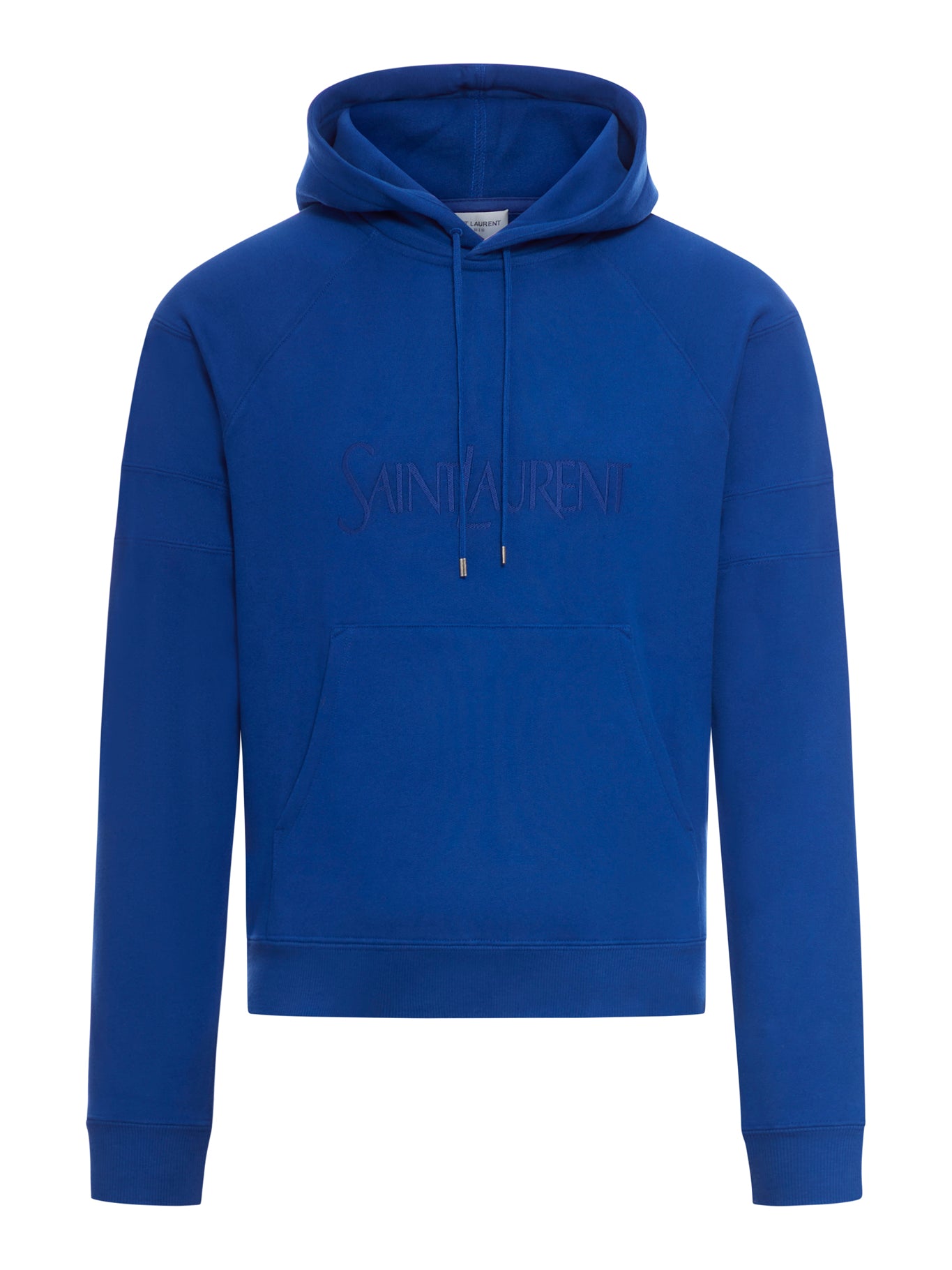 colour-block logo embroidery hoodie