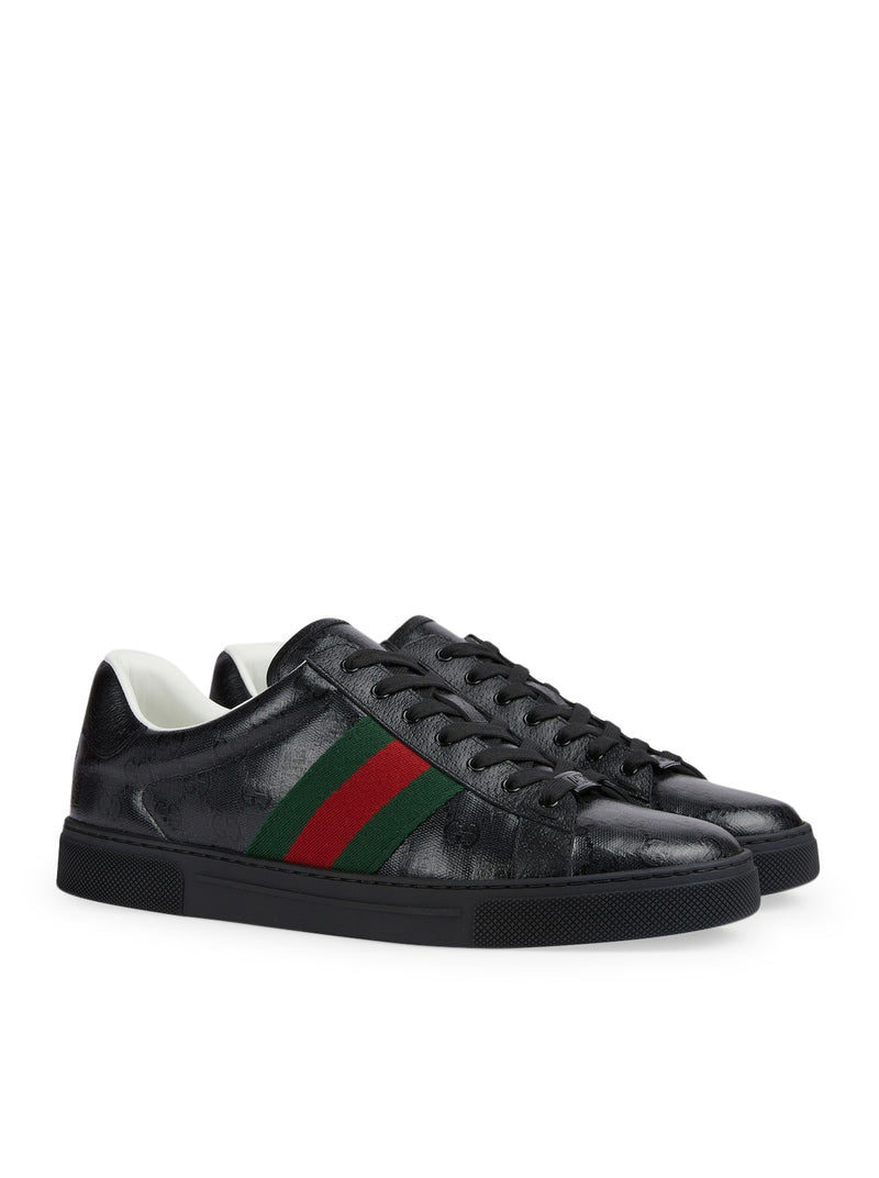 Gucci Ace Sneakers Black with Flames