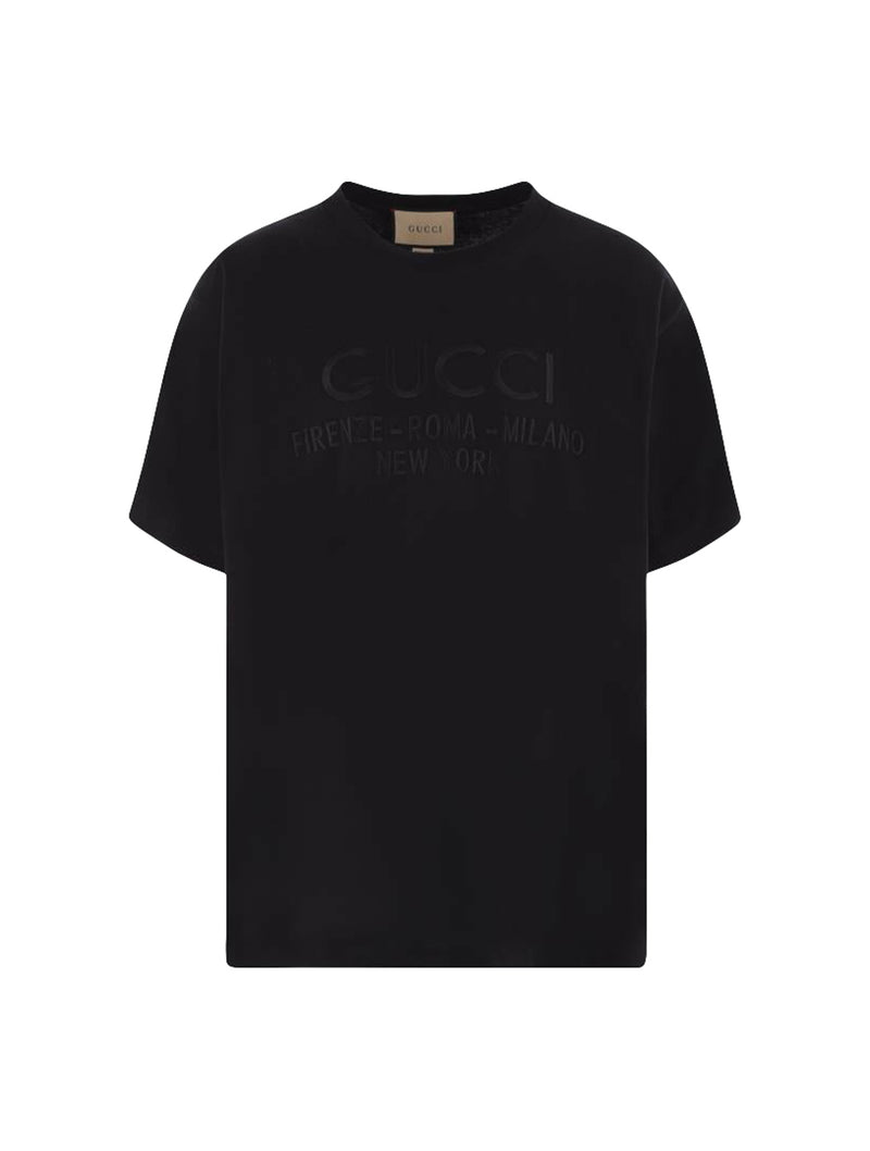 Gucci - Black Logo Print T-Shirt - Men's - Cotton - Size: XS