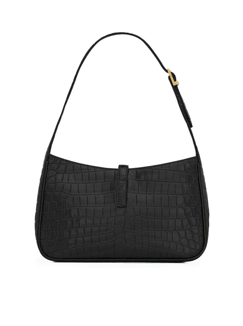 LE 5 À 7 HOBO BAG IN CROCODILE EMBOSSED SHINY LEATHER