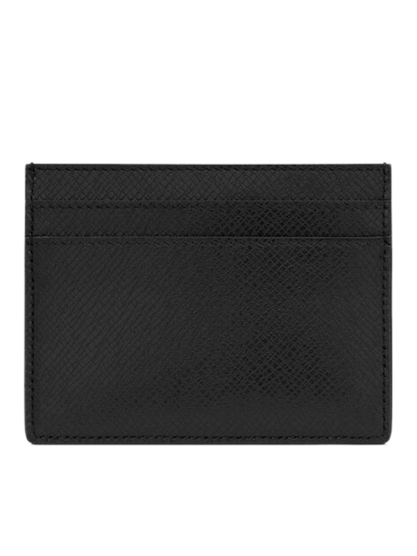 SAINT LAURENT PARIS CARD CASE IN COATED BARK LEATHER