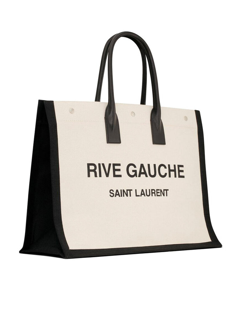 Rive Gauche-print canvas tote bag | Saint Laurent