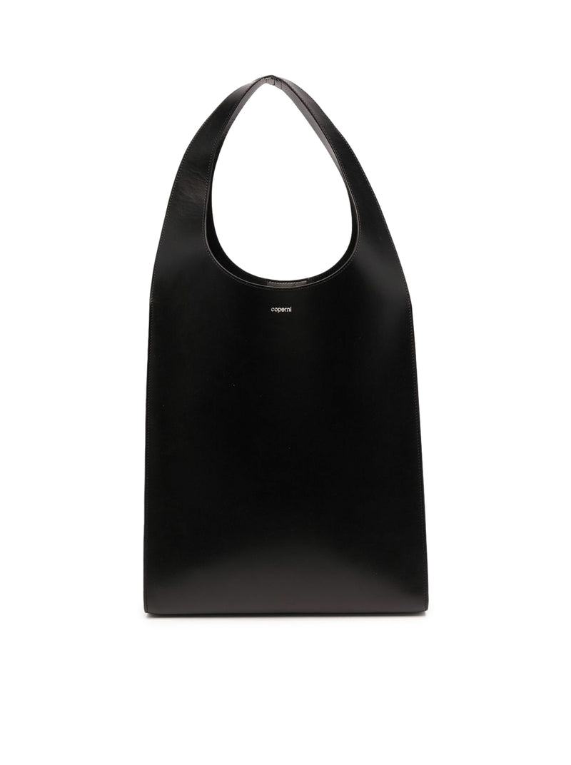 Large leather tote bag