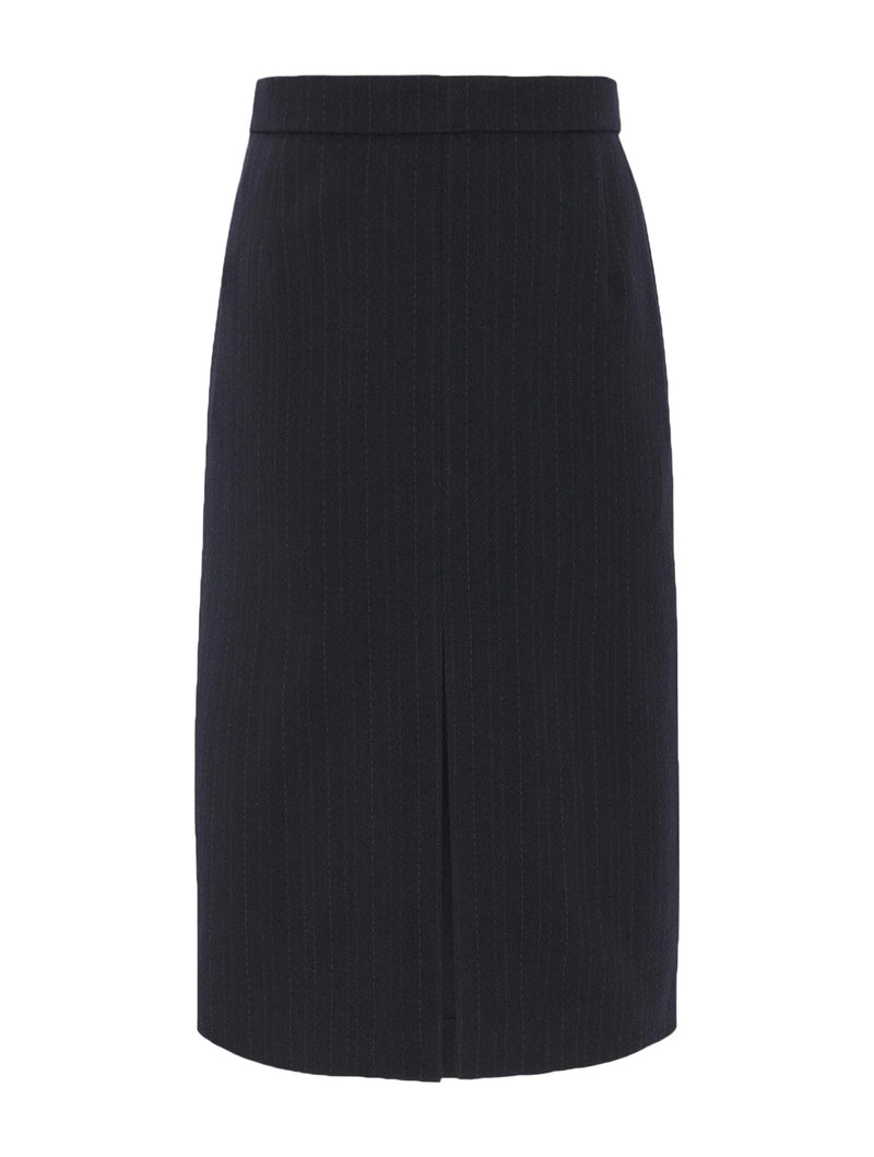 Saint Laurent front-slit grain de poudre pencil skirt - Black