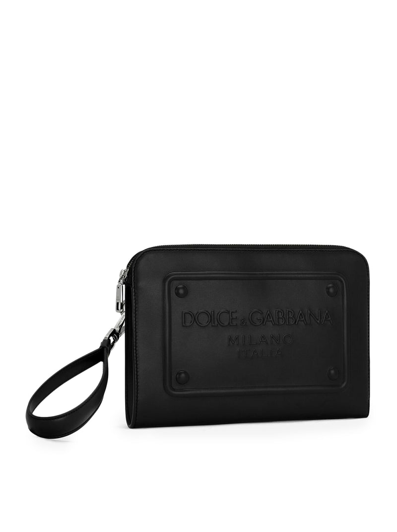 DOLCE & GABBANA Mini Leather Belt Bag Black