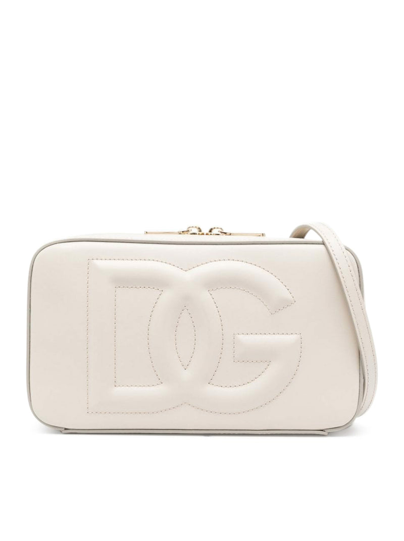 Calfskin DG Logo Bag crossbody bag in White