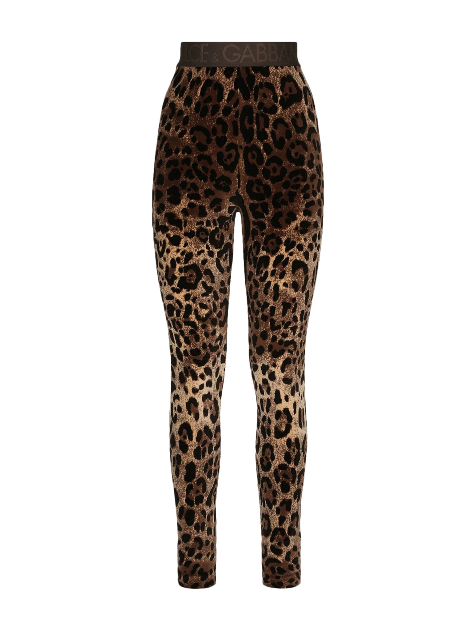 Jacquard leopard leggings