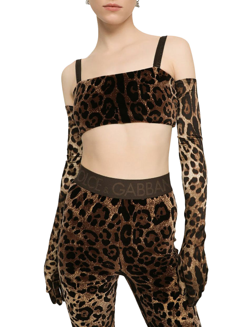 Jacquard leopard leggings