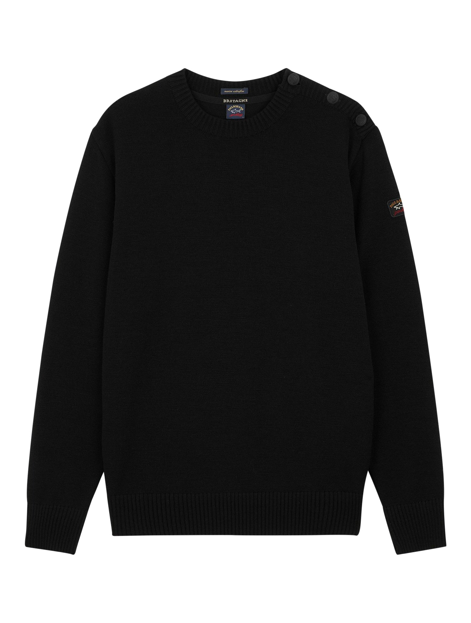 CREW NECK IN BRITAIN WOOL WITH ICONIC BADGE