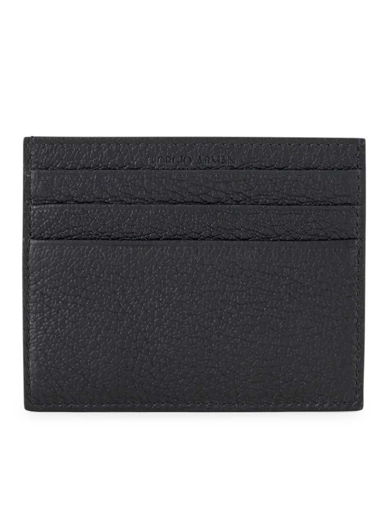 BOSS - Card holder in monogram-printed and embossed Italian leather