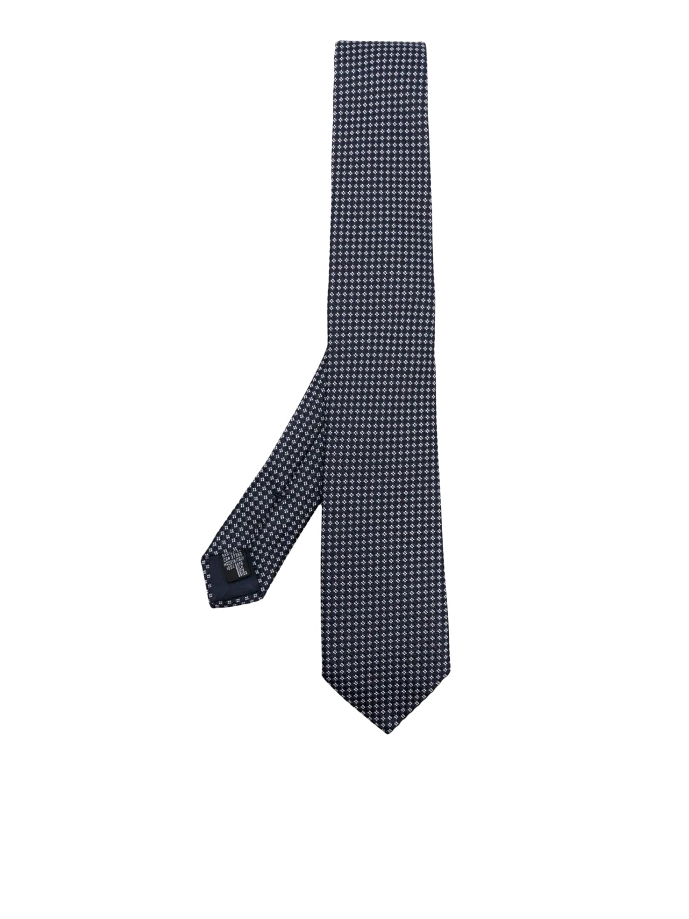 Silk-blend tie with jacquard monogram