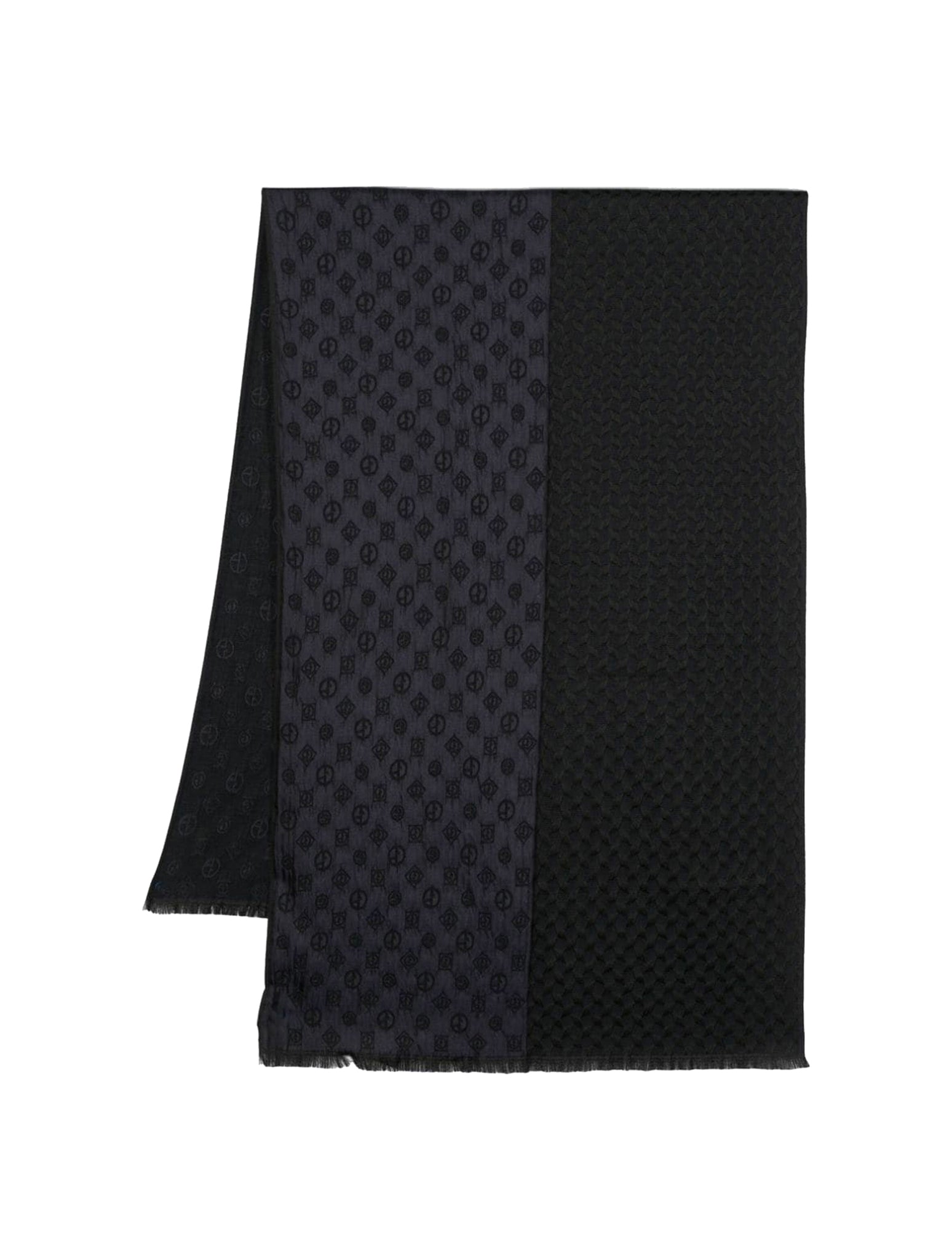monogram-jacquard silk-blend scarf