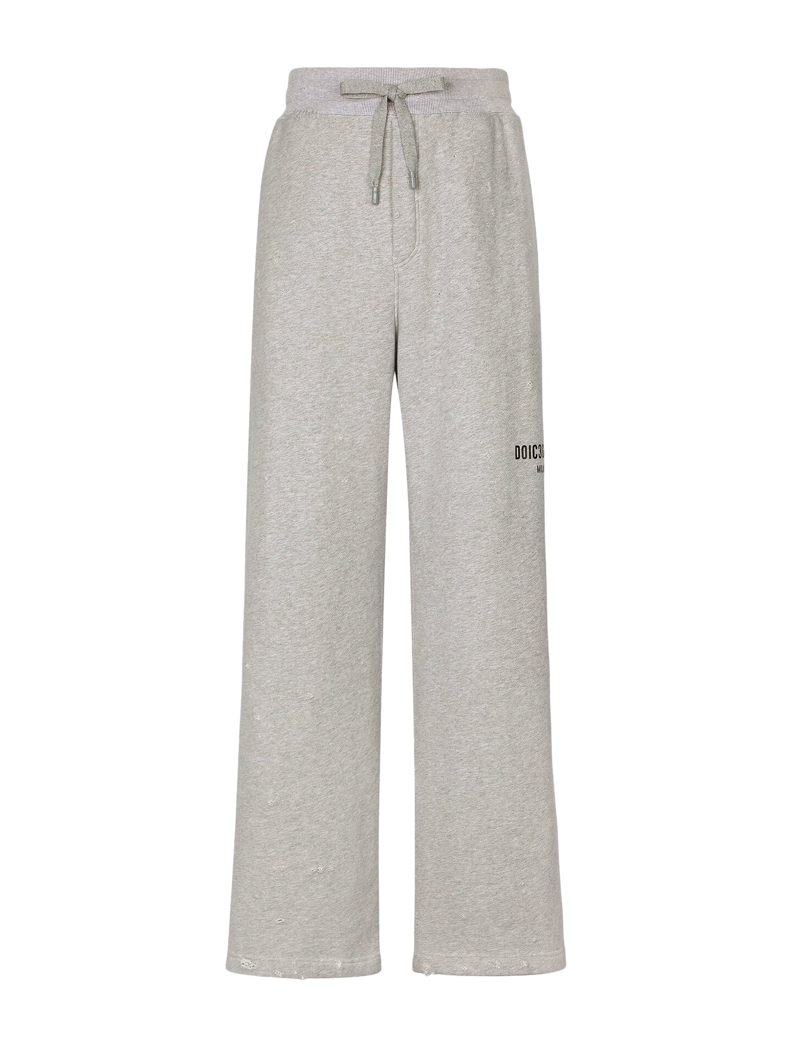 Jogging trousers with print and small abrasions