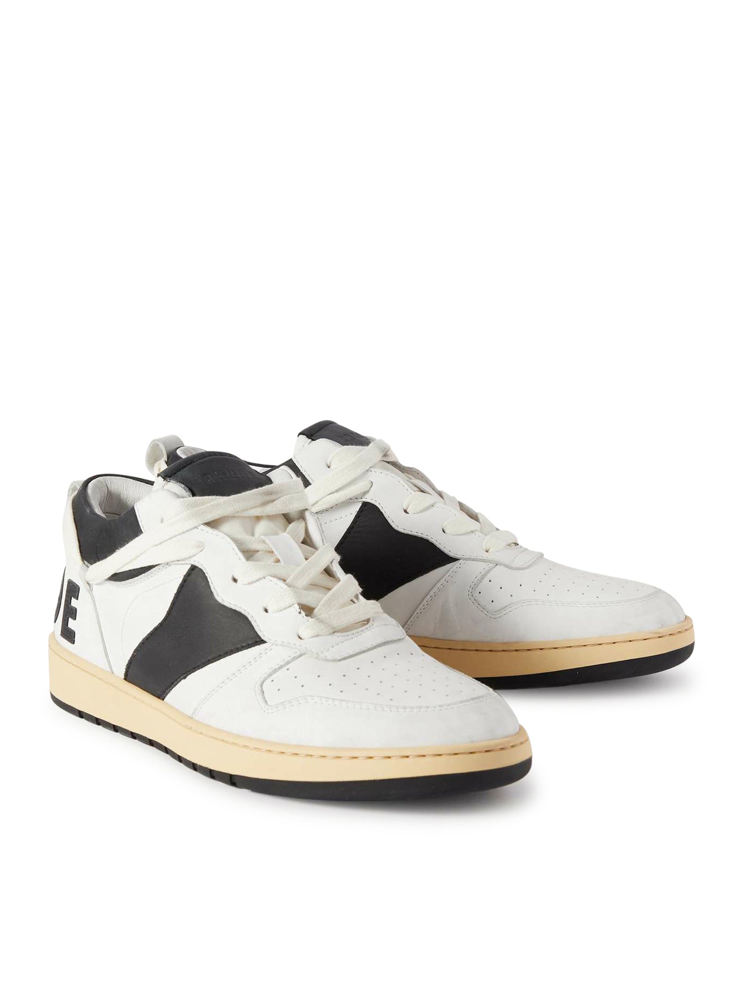 Rhecess Colour-Block Distressed Leather Sneakers