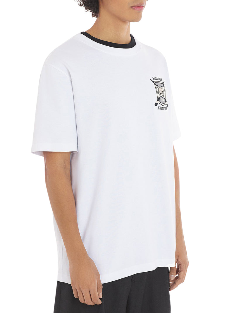 COLLEGE FOX EMBROIDERED COMFORT TEE-SHIRT