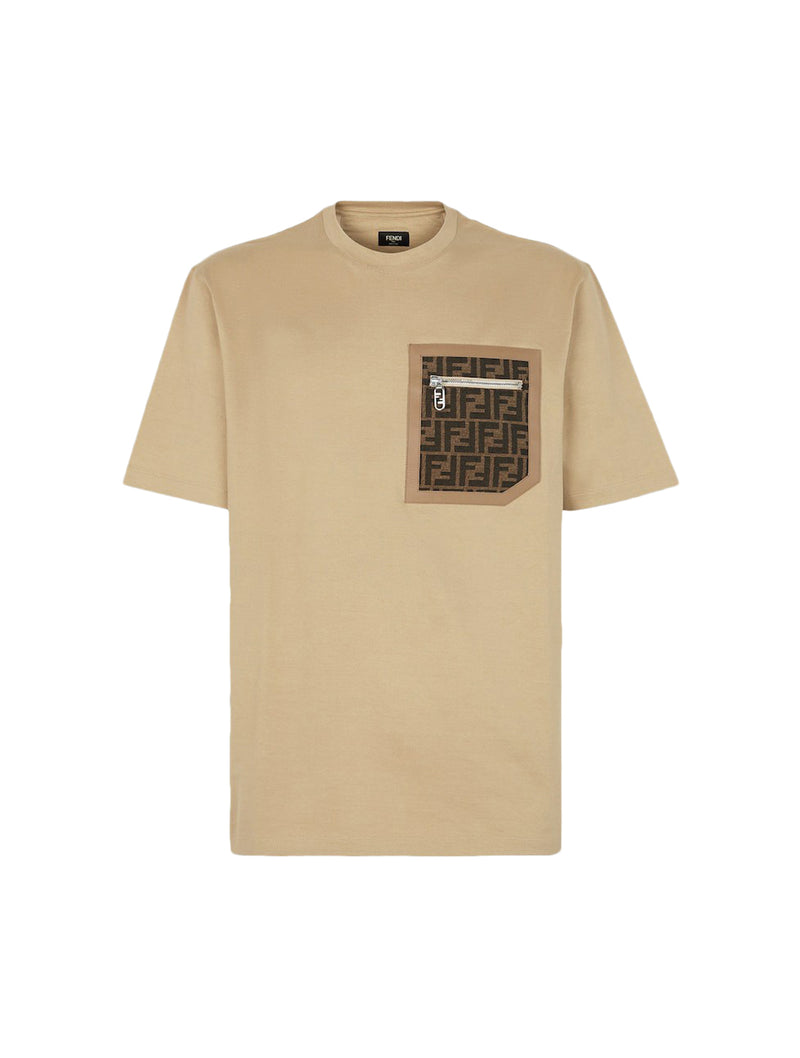 Beige jersey T-shirt