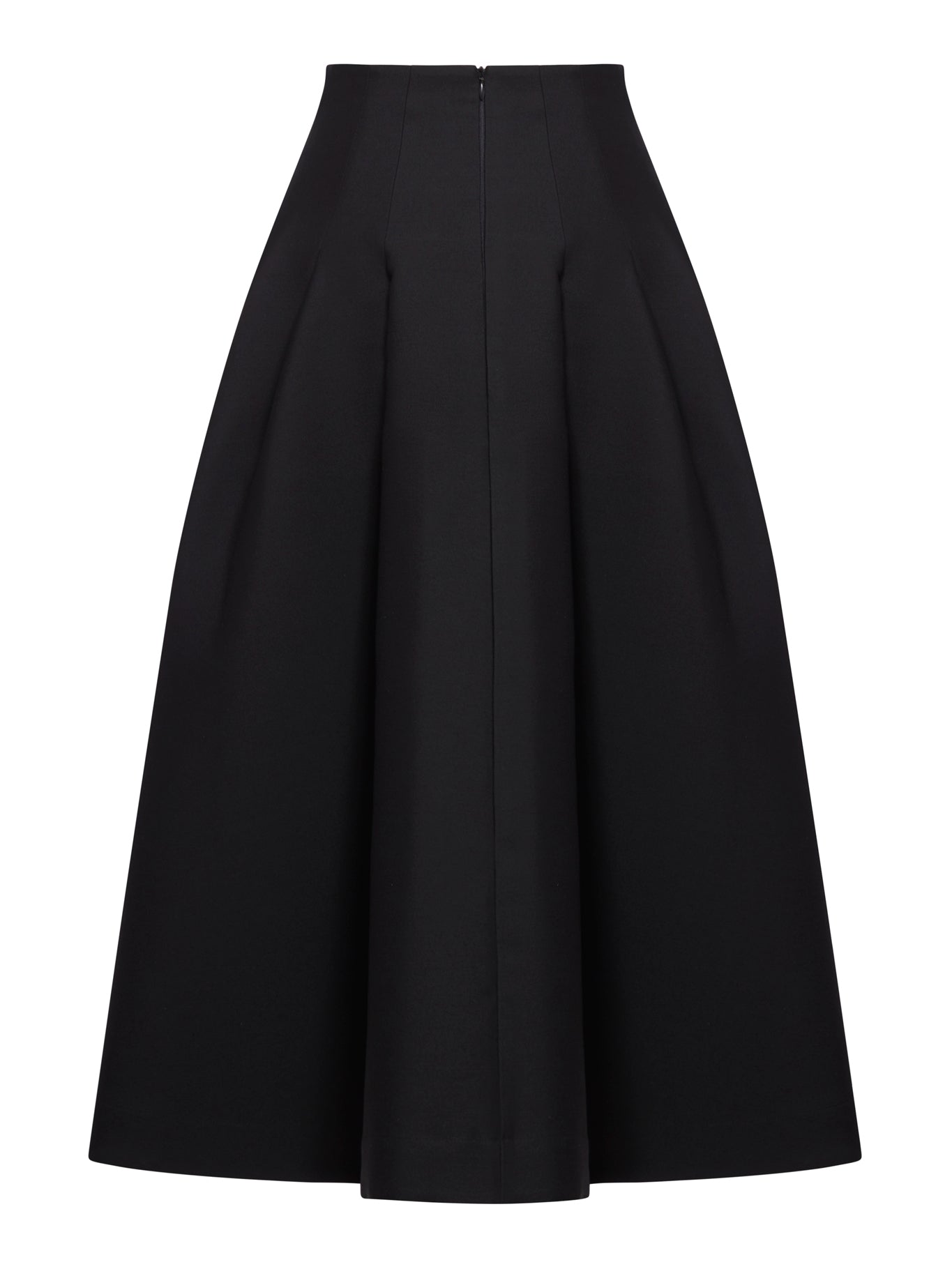 Bottega veneta women`s black compact wool skirt