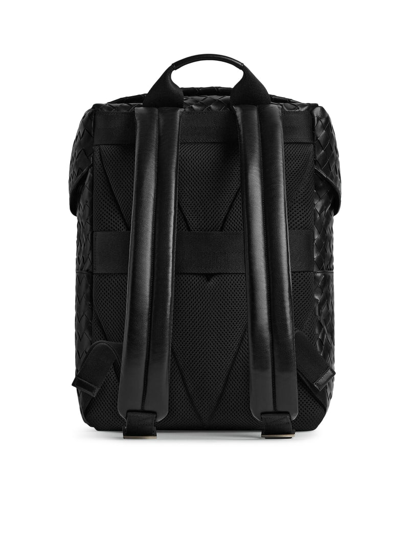 Bottega Veneta Nappa Lambskin Woven Flap Backpack BV-B0916P-0071 – MISLUX