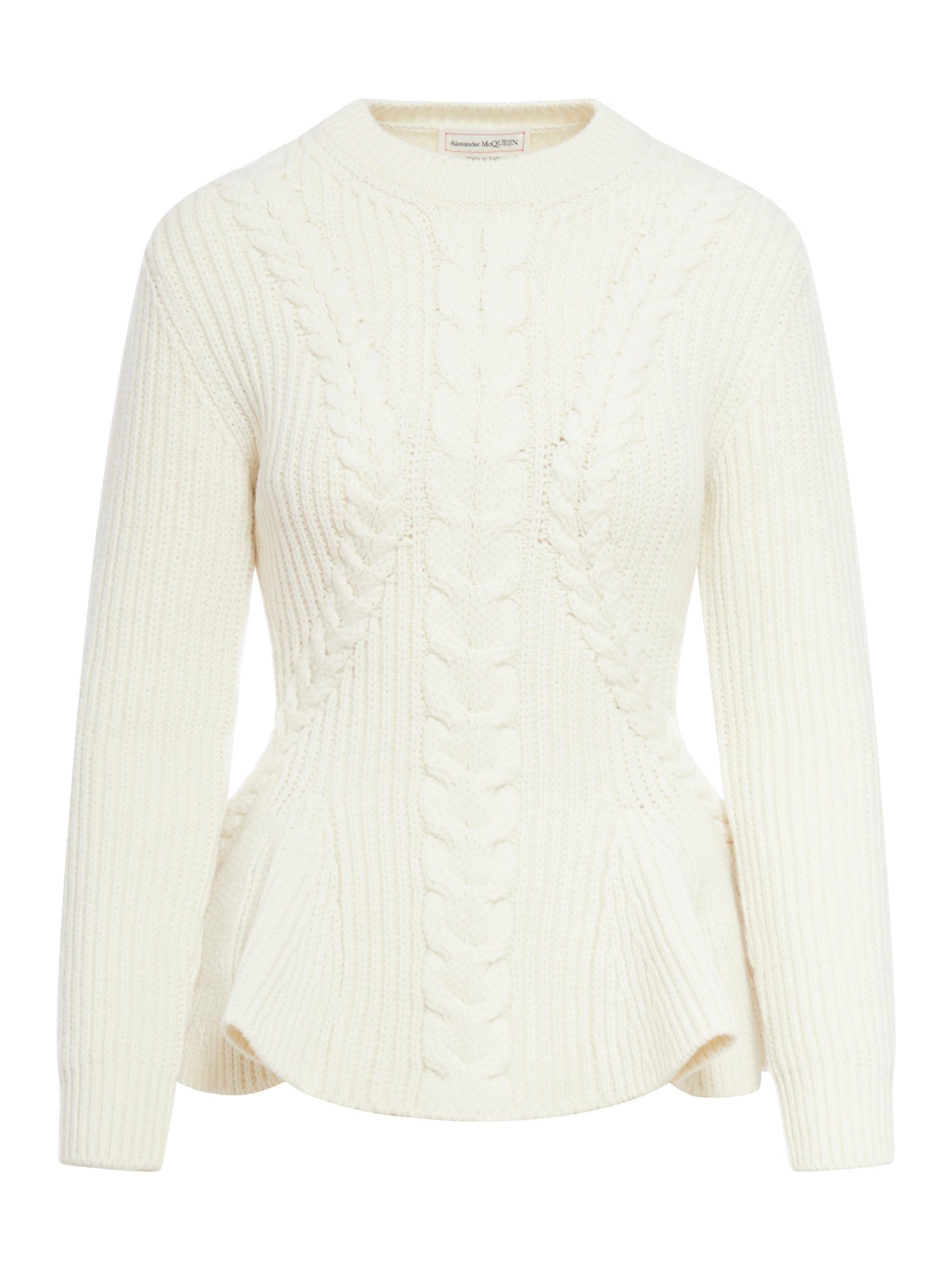 CABLE PEPLUM JUMPER