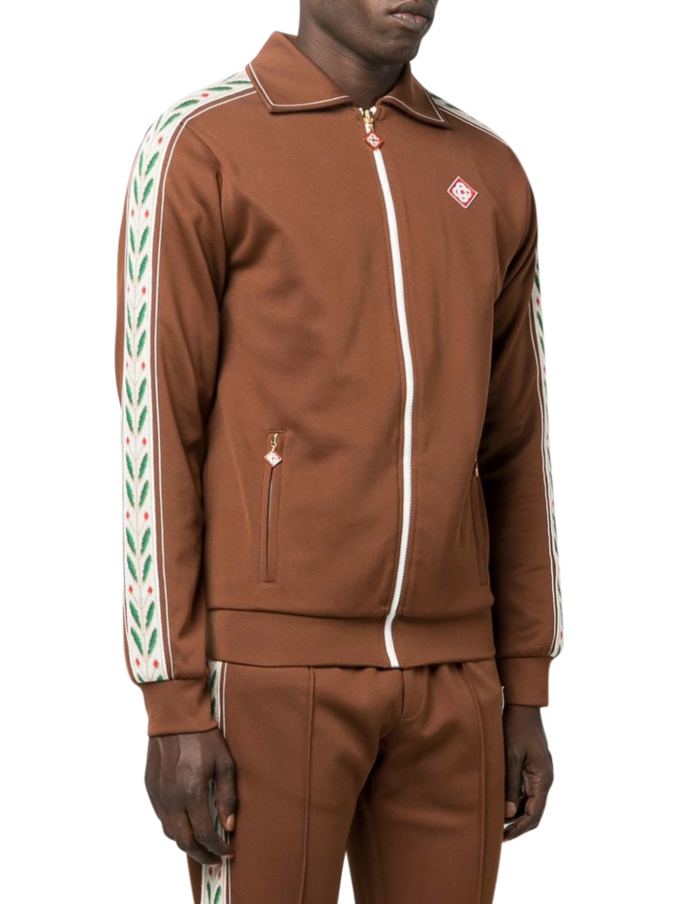 Casablanca Monogram-Jacquard Velour Zip-Up Jacket