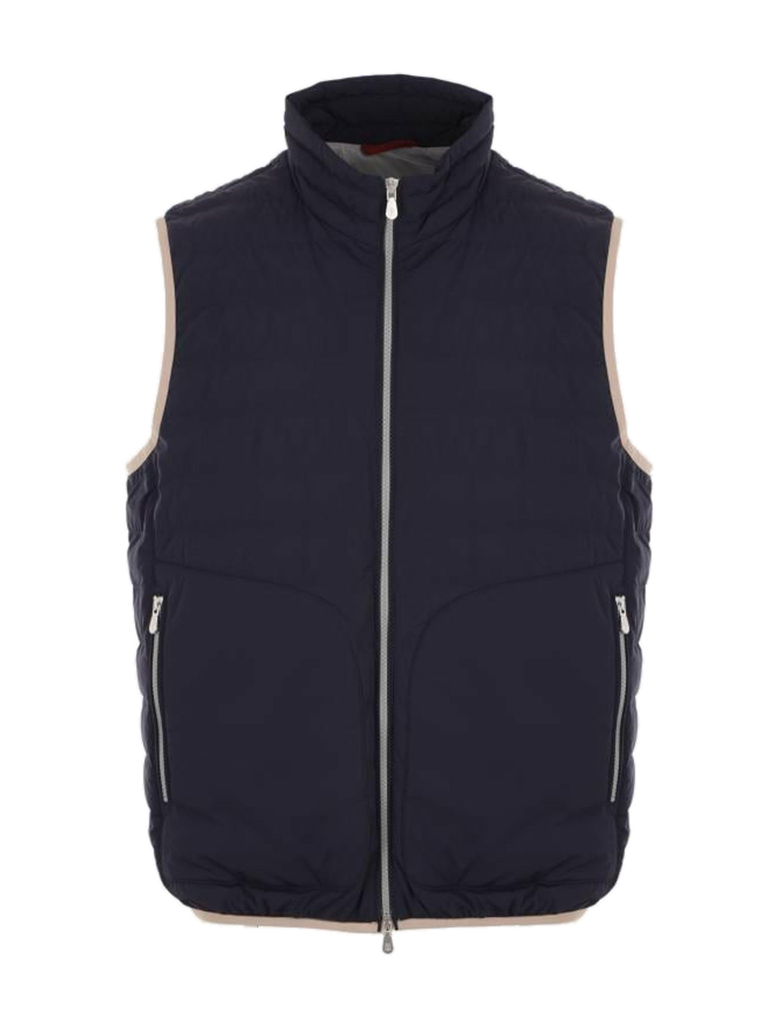 QUILTED NYLON SLEEVELESS DOWN JACKET