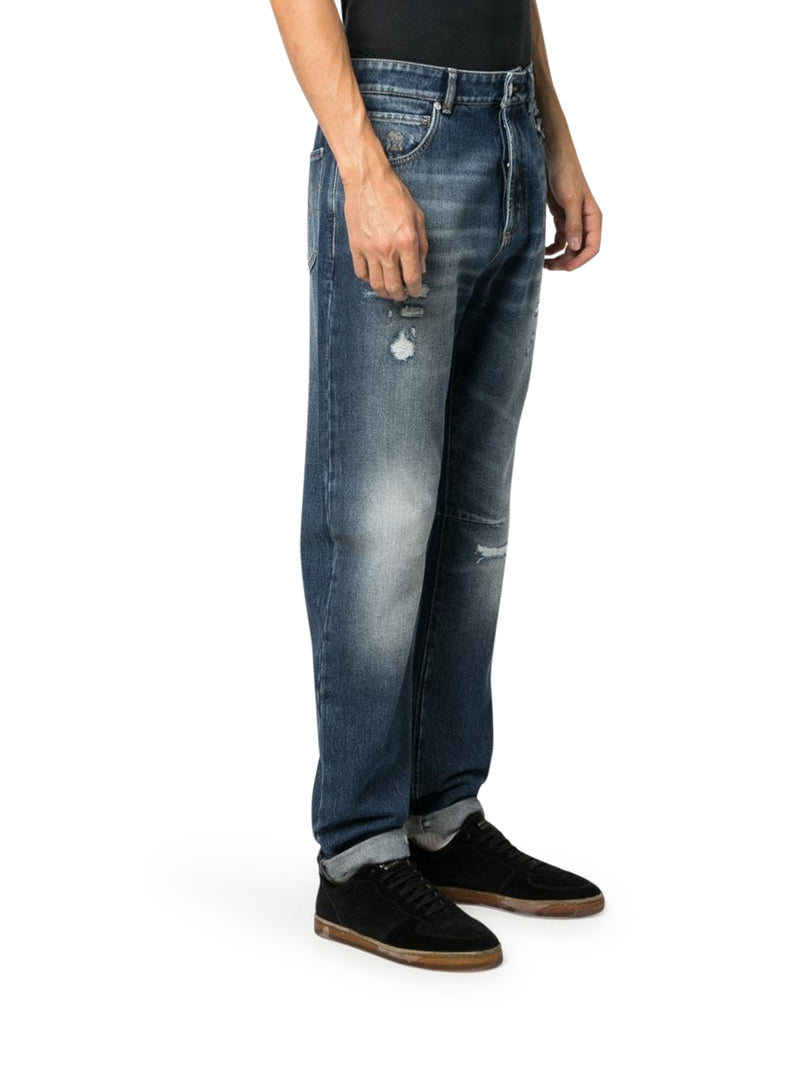 Straight jeans with logo