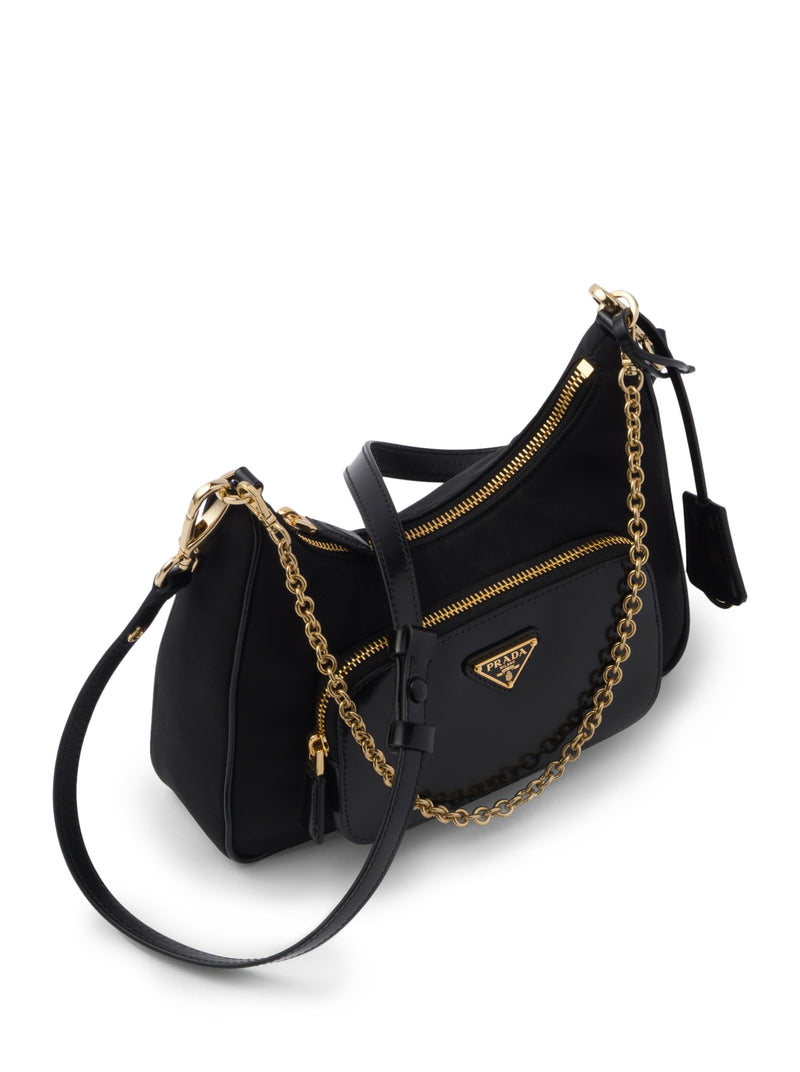 Prada Saffiano Leather Mini Bag in Black