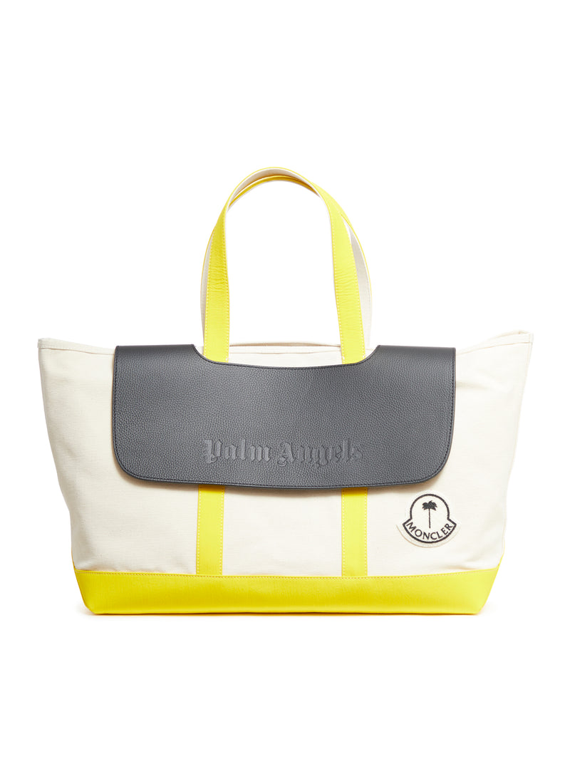 FENDI: Peekaboo FF jacquard tote bag - Yellow Cream