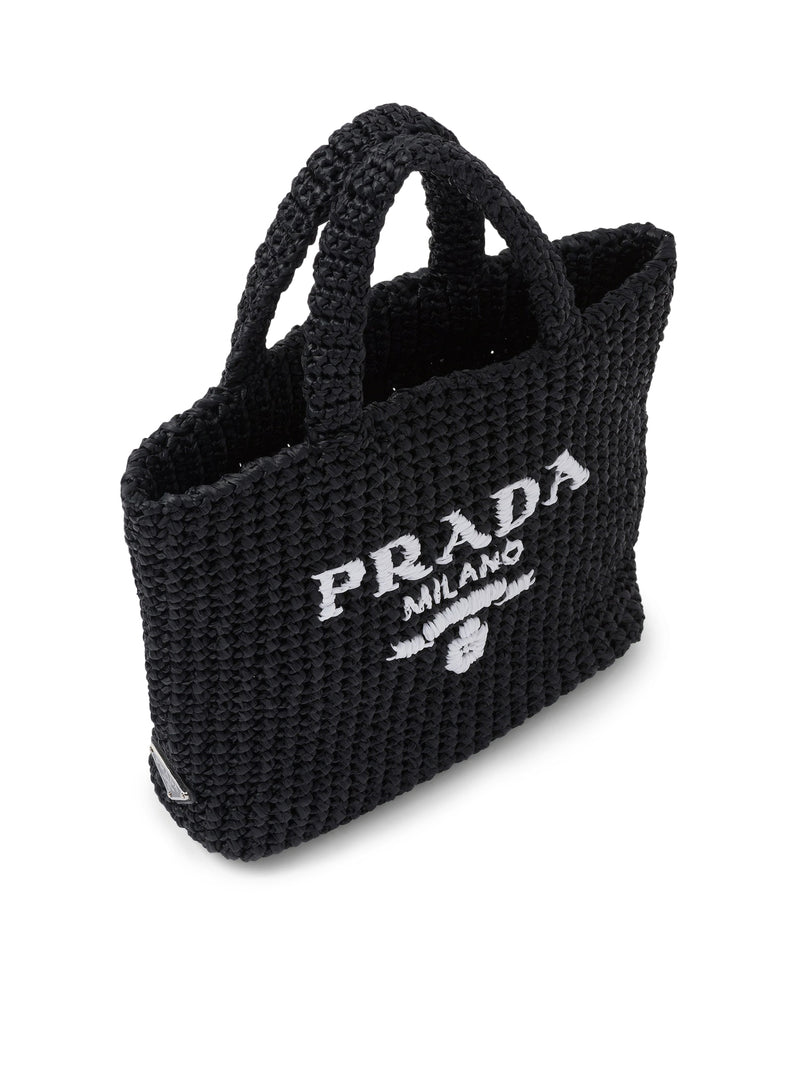 Small shopping bag in woven fabric