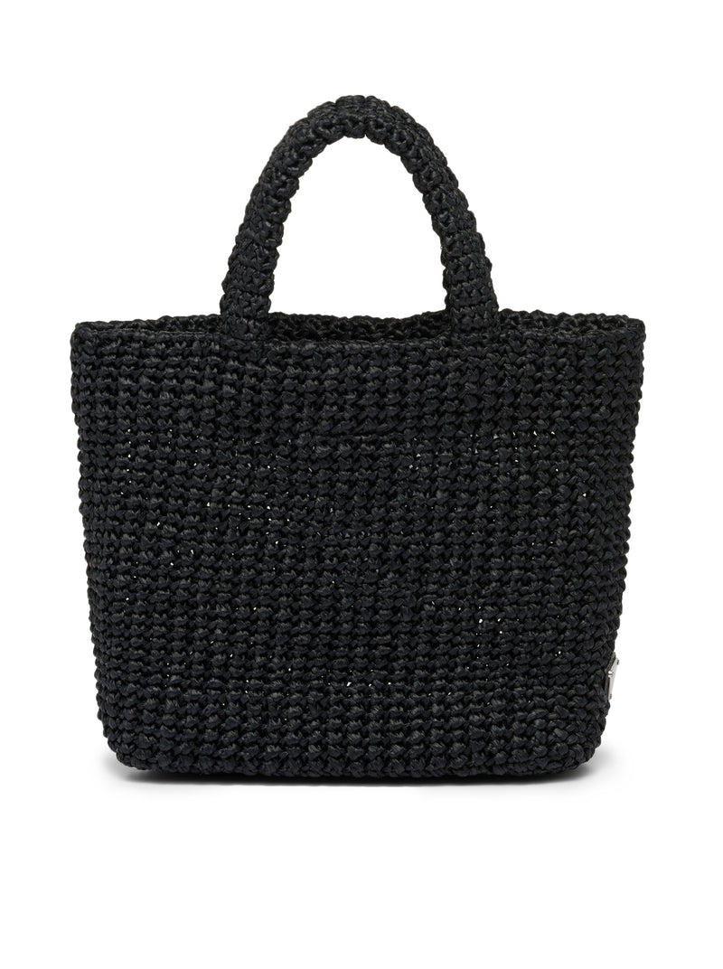 Small shopping bag in woven fabric