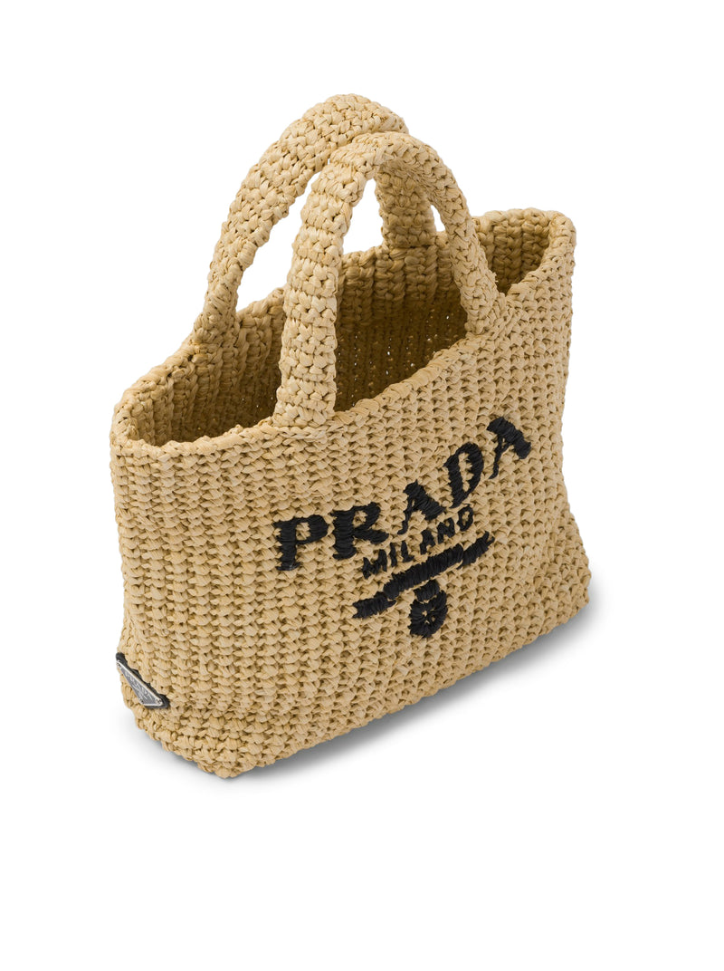 Woven Fabric Shopping Bag - Prada - Woman