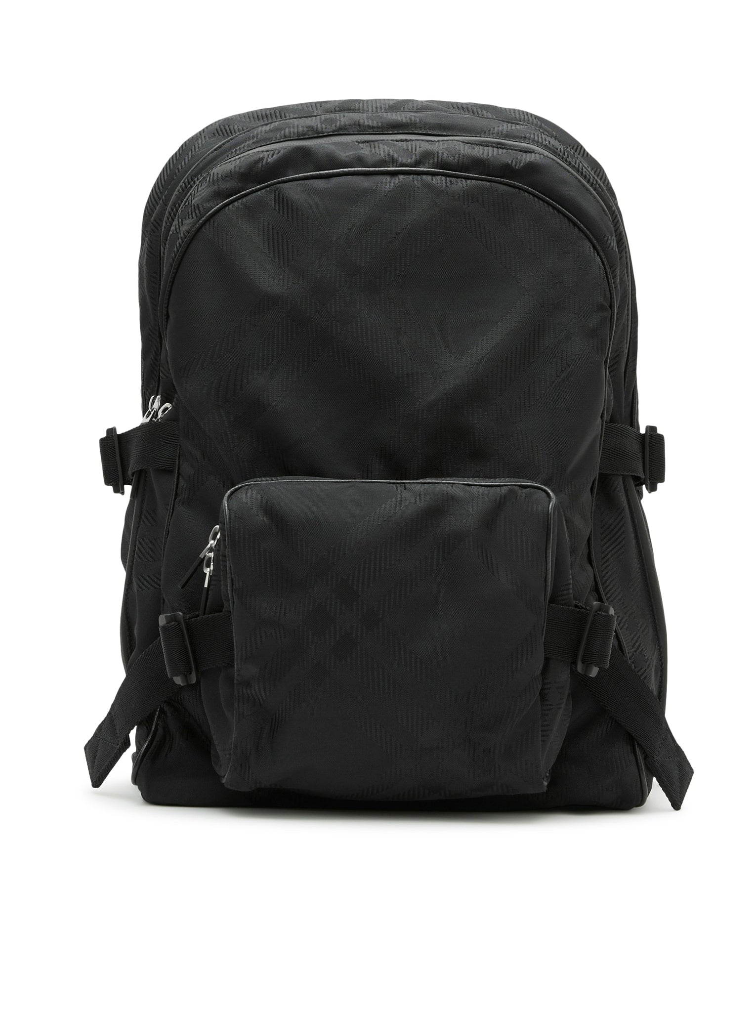 Check jacquard backpack