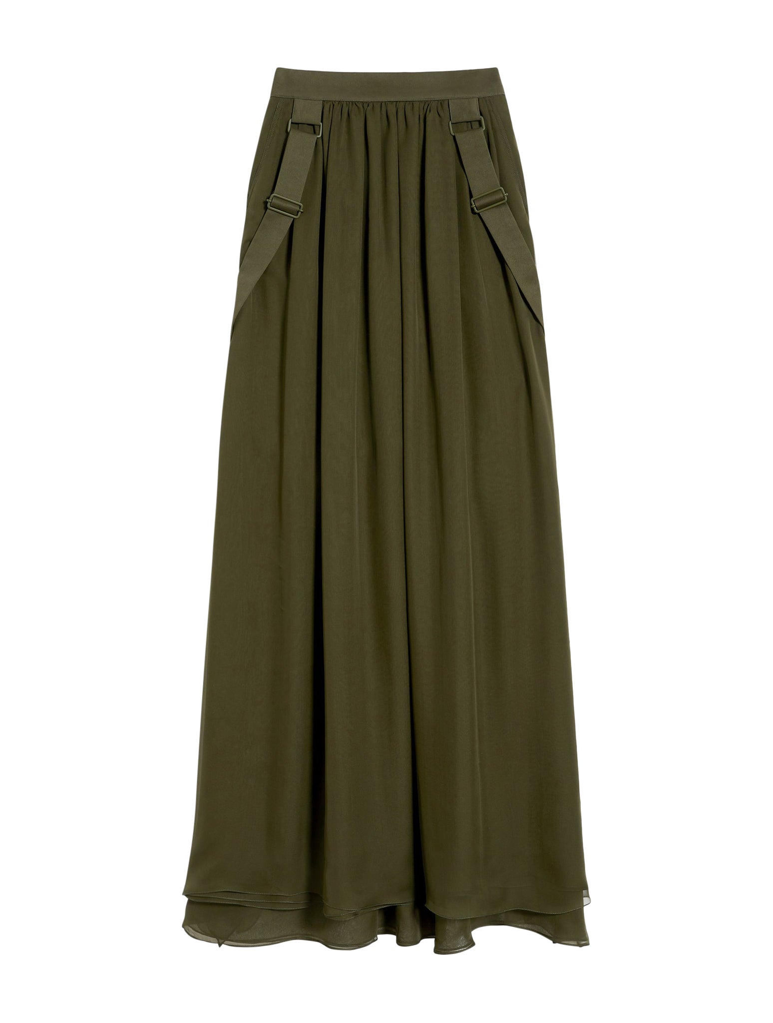 Long skirt in silk chiffon