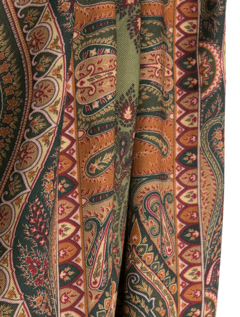 paisley-print frayed scarf