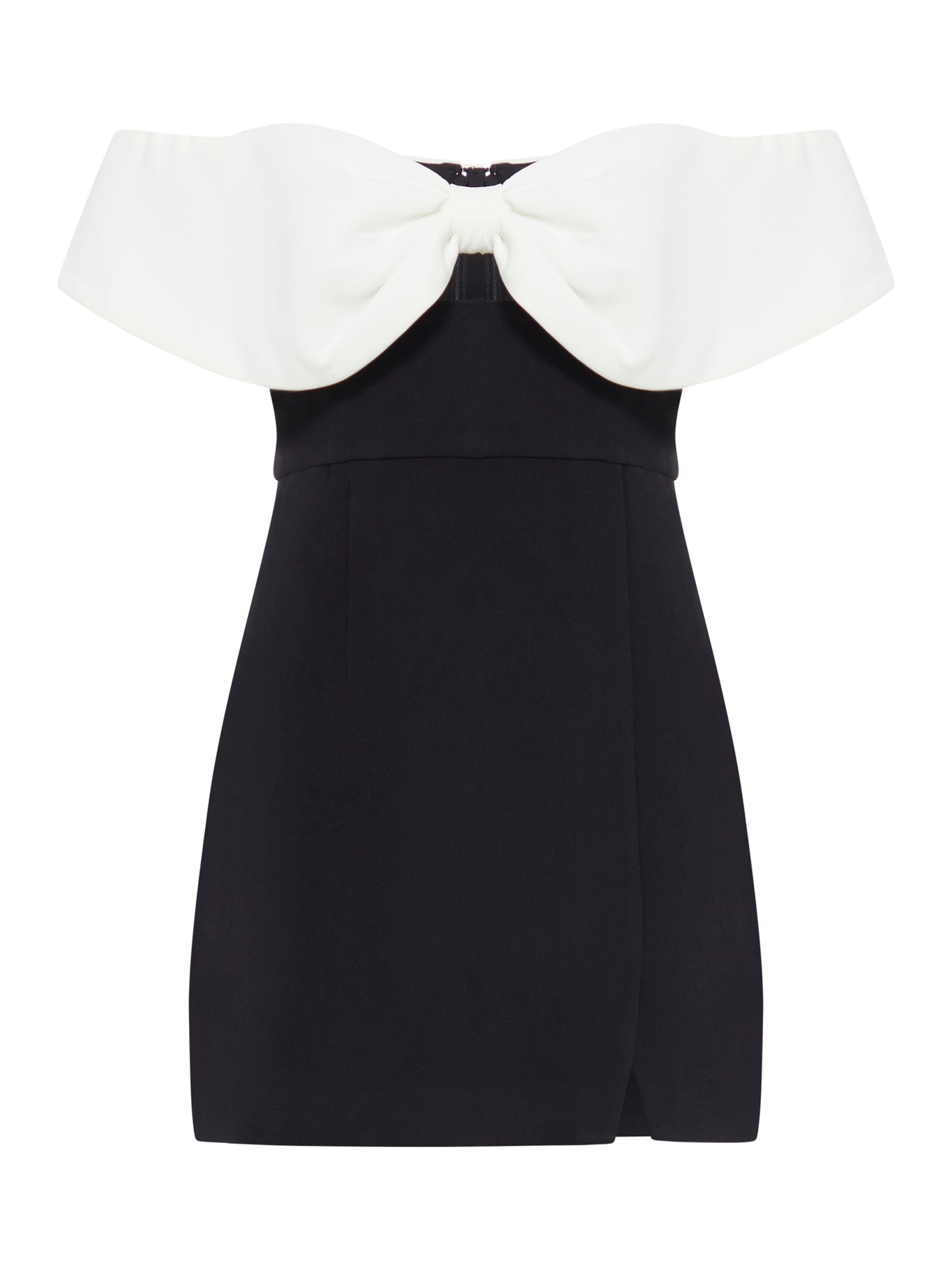 two-tone dress with bow