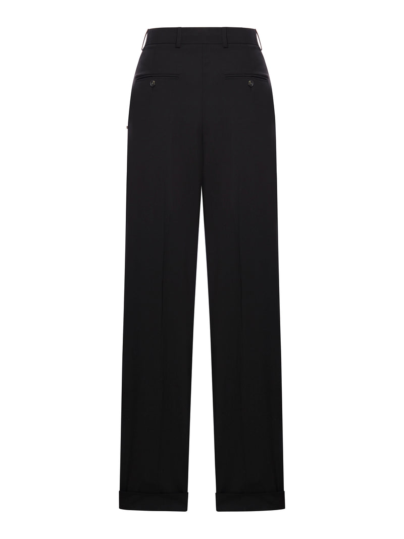 wounded wool trousers