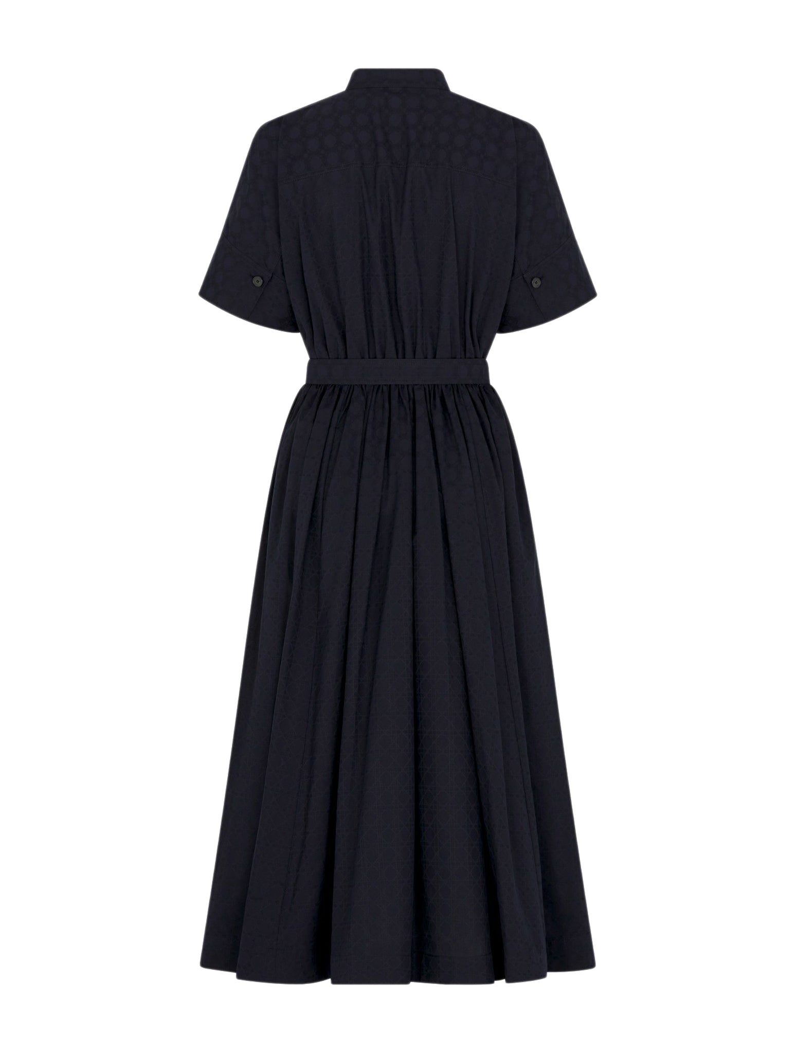 MACROCANNAGE MIDI DRESS WITH BELT