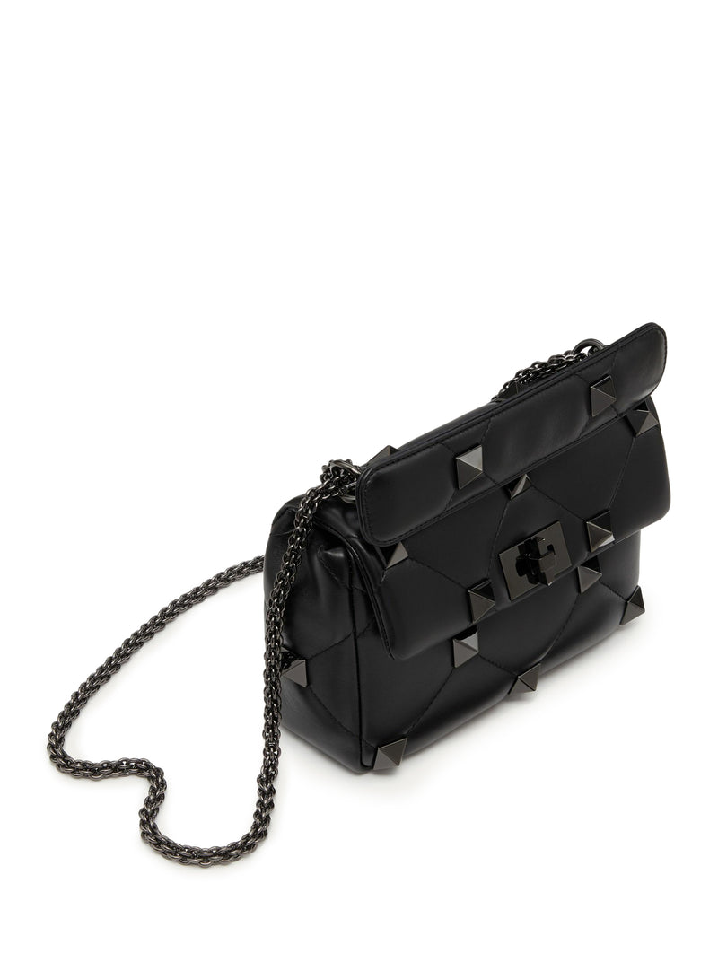 MEDIUM BAG WITH CHAIN ROMAN STUD THE SHOULDER BAG IN NAPPA WITH TONE-ON-TONE STUDS