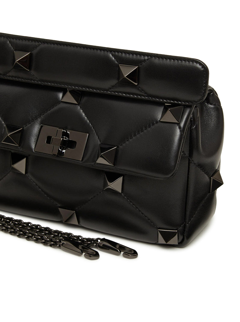 MEDIUM BAG WITH CHAIN ROMAN STUD THE SHOULDER BAG IN NAPPA WITH TONE-ON-TONE STUDS