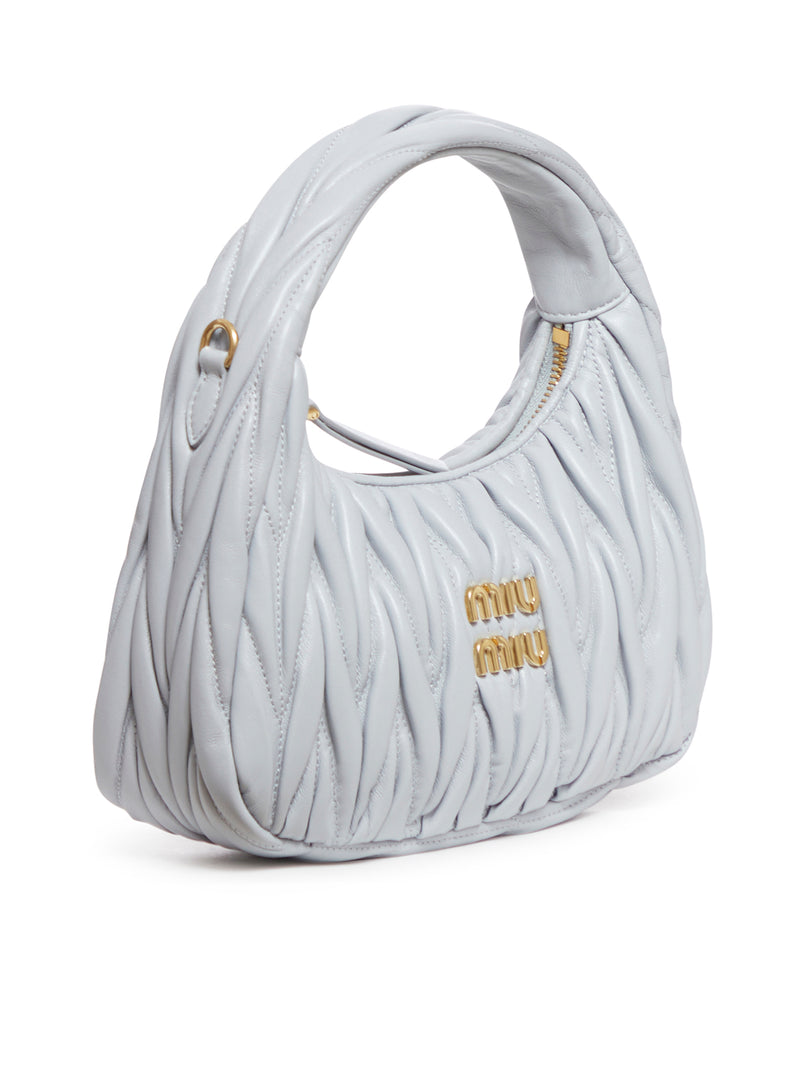 Miu Wander mini hobo bag in quilted nappa