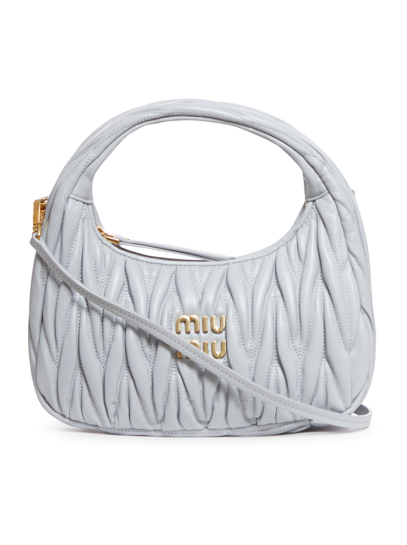 Miu Wander mini hobo bag in quilted nappa