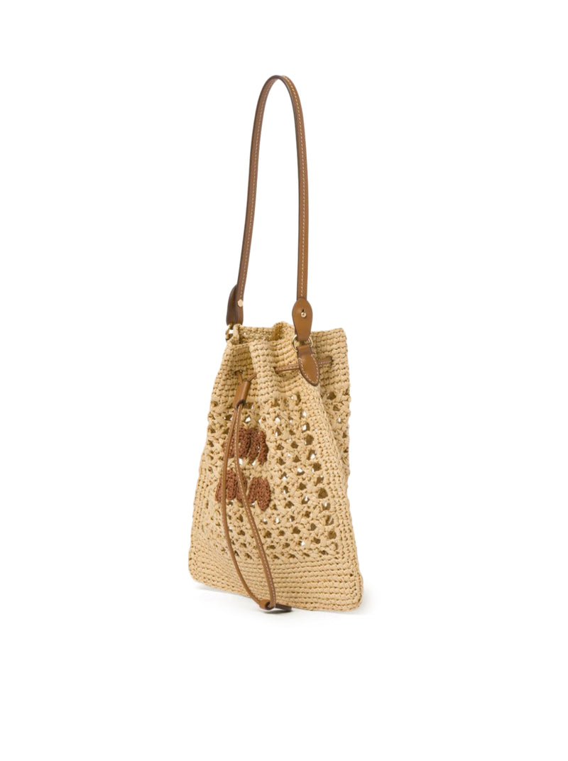 mini woven tote bag