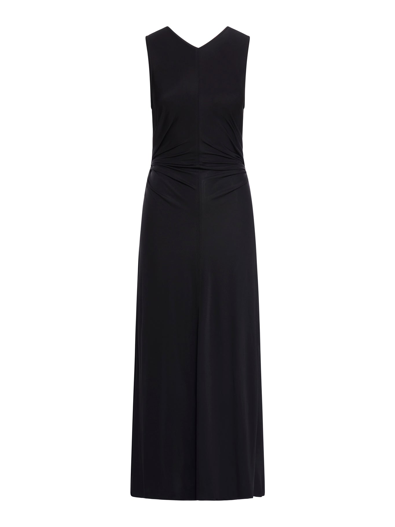 Long dress in viscose jersey with knot ring